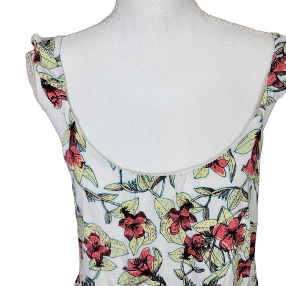 Free People Floral Backless Dress. White M - Picture 4 of 13